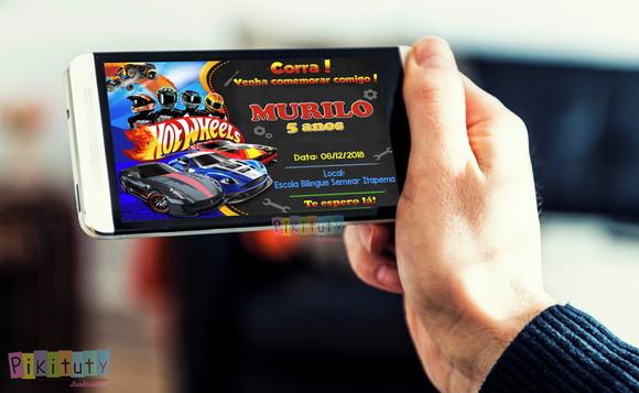 Convite Digital - Hot wheels