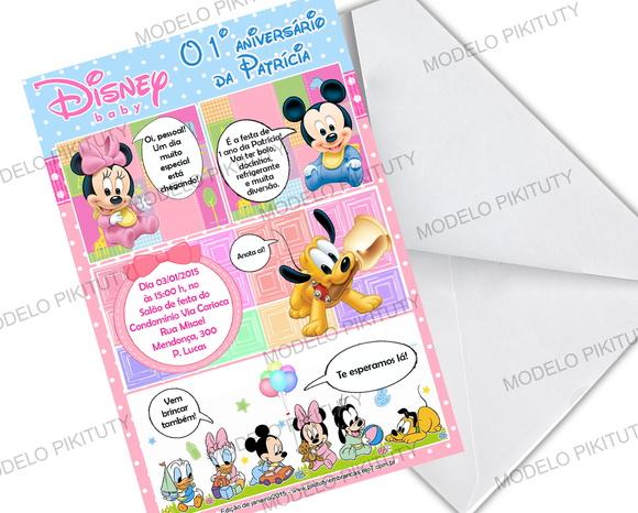 Convite Gibi 10x15 com envelope Branco