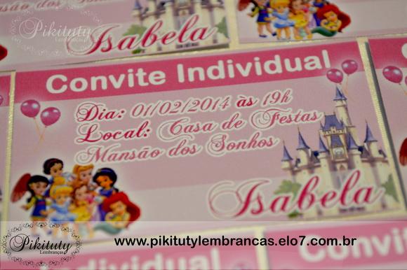 Convite Individual Princesas Baby
