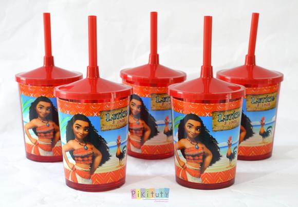 Copo c/ canudo - Moana