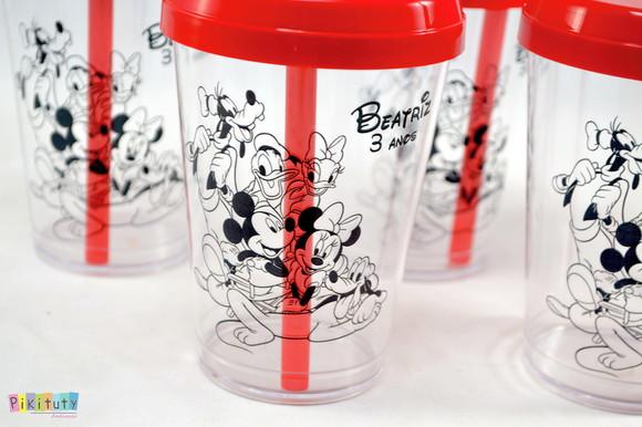 Copo c/ canudo 400 ml Turma do Mickey