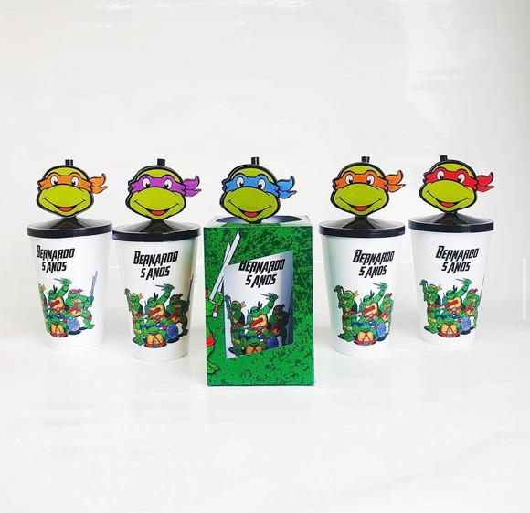 Copo com Aplique - Tartarugas Ninja