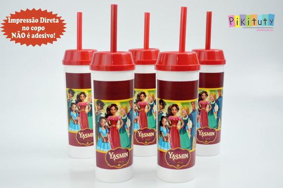 Copo Long Drink c/ canudo Elena de Avalor