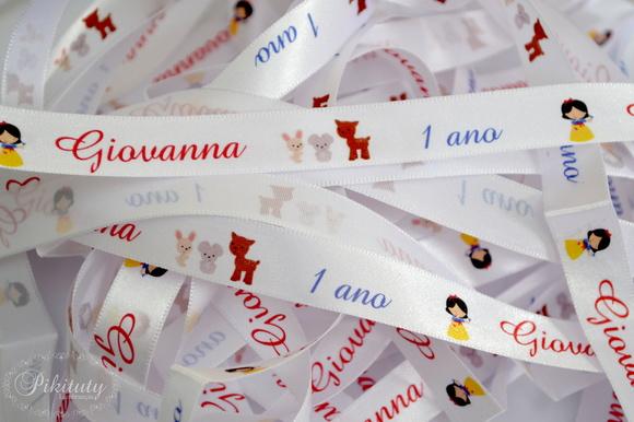 Fita em cetim - Branca de Neve