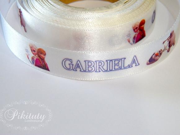 Fita em cetim Personalizada - Frozen