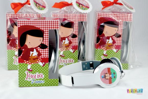 Fone de Ouvido Dobrável Chapeuzinho Vermelho