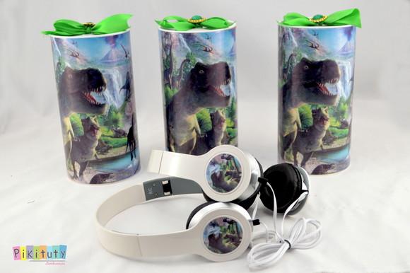 Fone de Ouvido Na Lata - Dinossauro