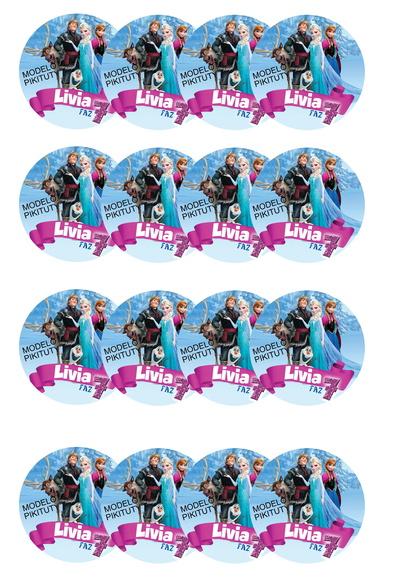 Frozen - Adesivos p/ latinhas - 15 un