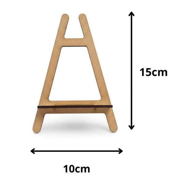 Kit 10 Cavalete de Mesa Suporte Pintura 10x15 mdf