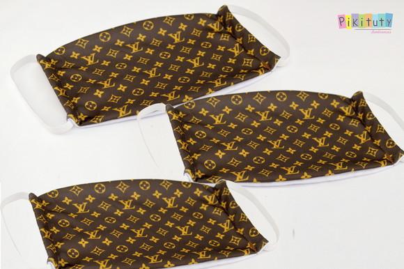 Kit 3 máscaras em tecido Adul/Infantil Louis Vuitton