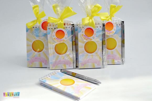Kit Bloquinho Capa Dura + Caneta Sol / Solzinho