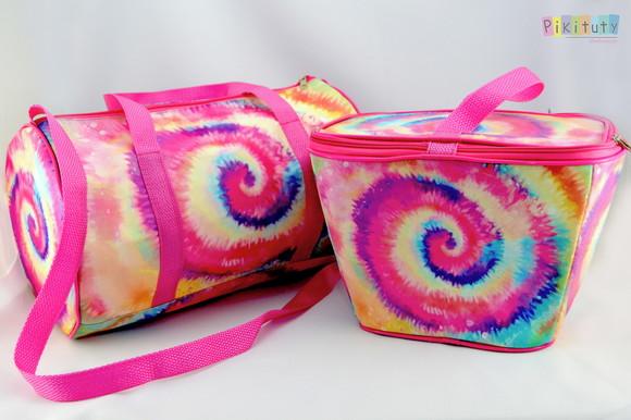 Kit Bolsa Viagem/academia + Cesta Térmica - Tie Dye