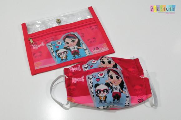 Kit c/ 1 Porta máscara + 2 máscaras - Luluca