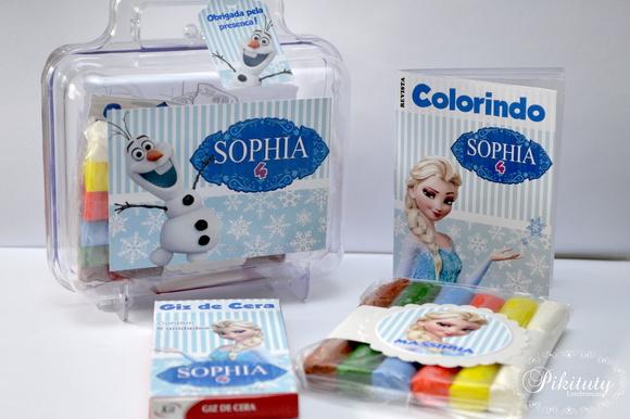 Kit Colorir + Massinha Frozen