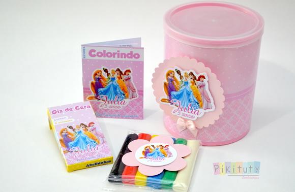 Kit Colorir + Massinha Princesas Disney