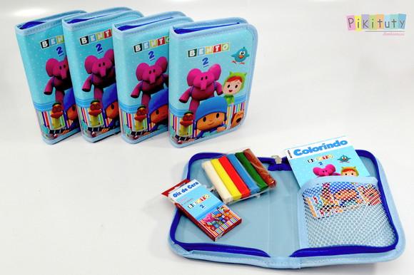Kit Colorir de Luxo c/ estojo capa dura acolchoado - Pocoyo