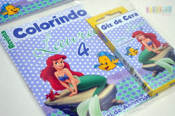 Kit Colorir Médio Pequena Sereia