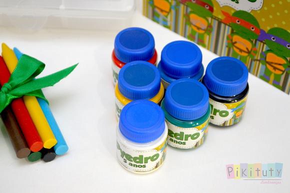 Kit colorir na Caixa - Tartarugas Ninjas