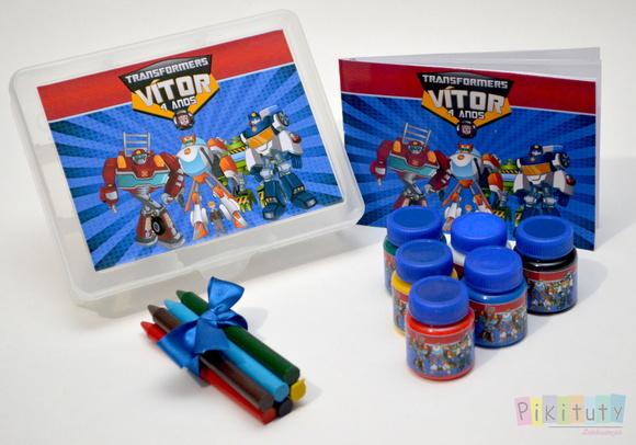 Kit colorir na Caixa - Transformers