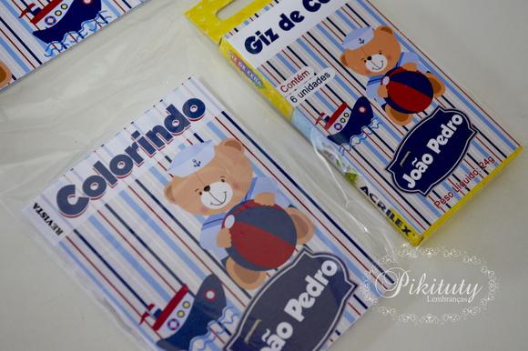 Kit Colorir revistinha - Urso Marinheiro