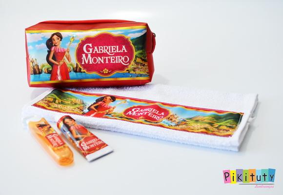 Kit Dental + Necessaire + Toalha Elena de Avalor