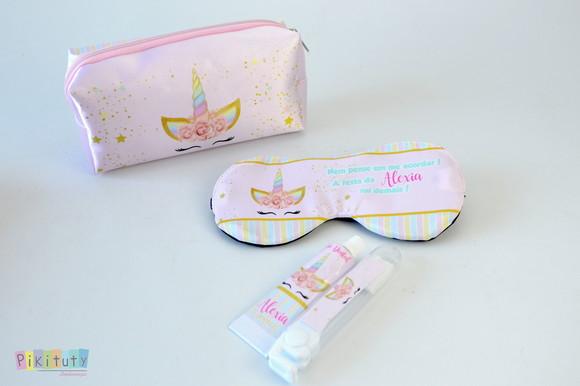 Kit Dental + necessaire Unicórnio