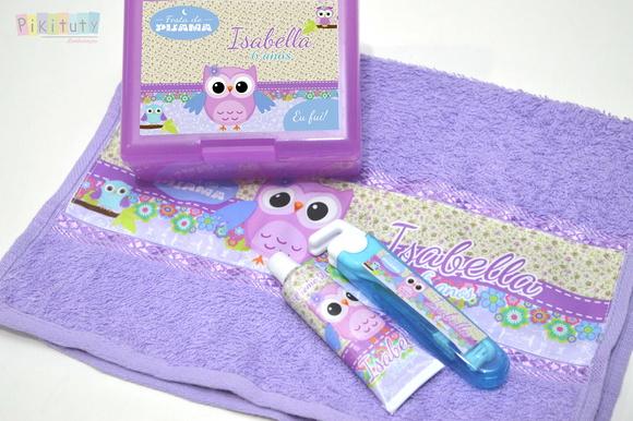 Kit Dental inbox - Corujinha Lilás