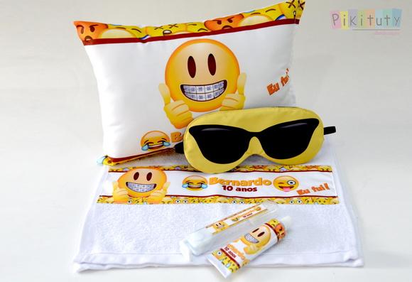 Kit Festa do Pijama + Kit higiene Emoji