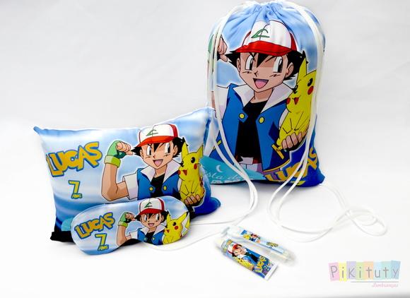 Kit Festa do Pijama + Kit higiene Pokemon