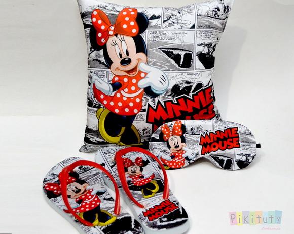 Kit Festa do Pijama Minnie vermelha