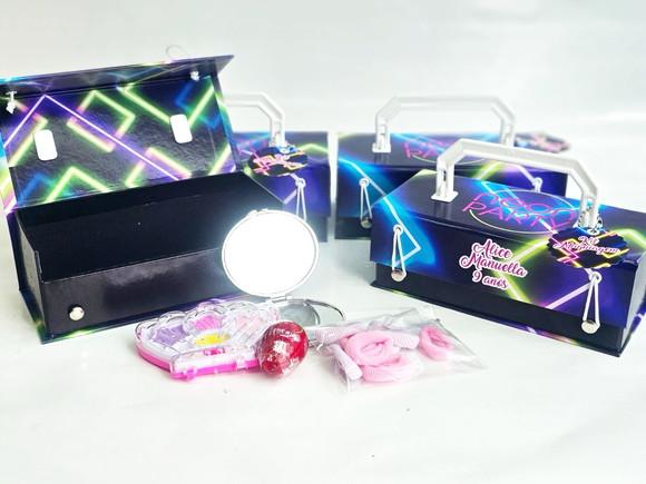 Kit Maquiagem - Maleta em Cartonagem - Neon