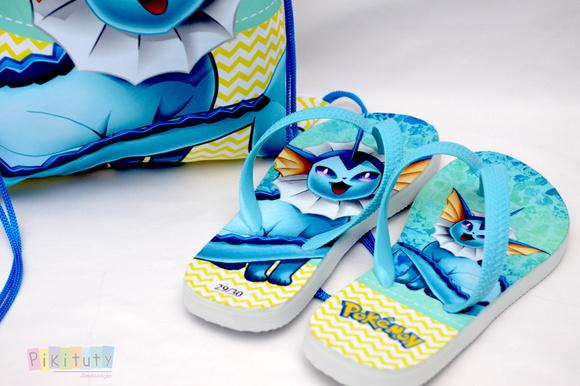 Kit Mochila + Chinelo Pokemon