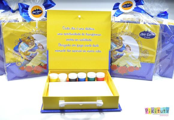 Kit Pintura com Maleta em Cartonagem - a Bela e a Fera