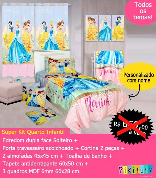 Kit Quarto Infantil Completo - Princesas