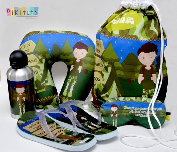 Kit Viagem/Festa do Pijama Acampamento