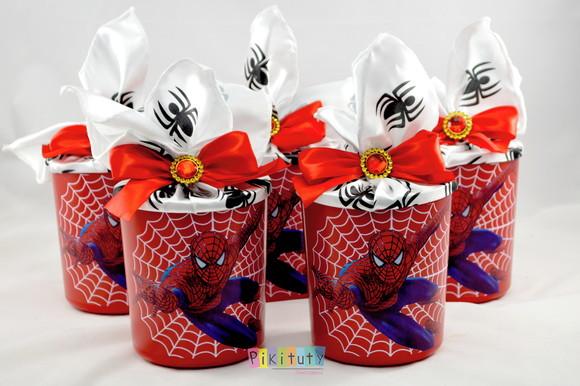 Lata Centro de Mesa Homem Aranha
