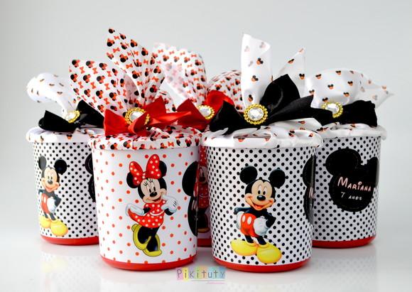 Lata Centro de Mesa Mickey e Minnie