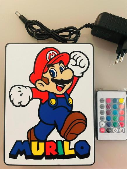 Luminária 3d - Super Mario