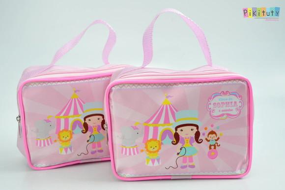Maleta Personalizada Circo Rosa