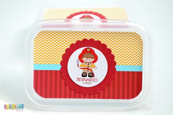 Marmitinha Plástica 250g - Bombeiro