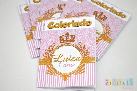 Mini Revista Colorir 10x7 cm Princesa