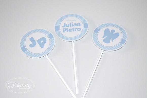 Mini Toppers para docinhos - Batizado