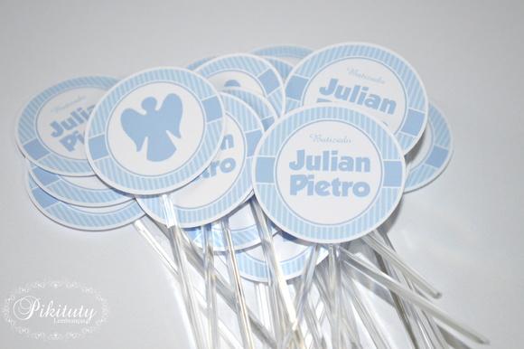 Mini Toppers para docinhos - Batizado