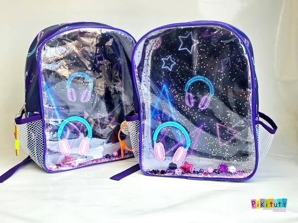 Mochila Aquário Grande Luxo - Neon