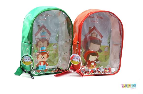 Mochila Aquário Luxo - Chapeuzinho Vermelho e Lobo Mau