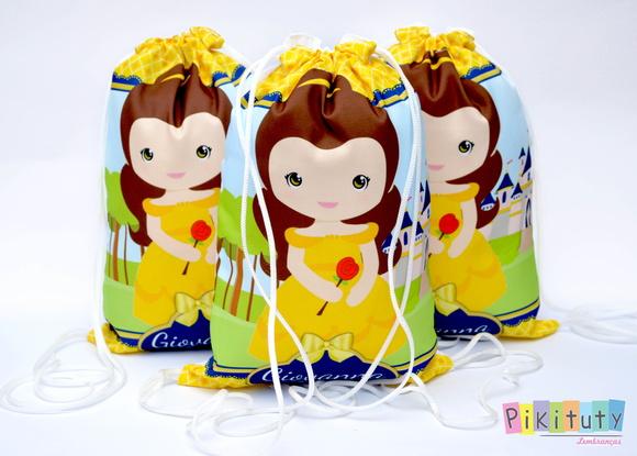 Mochila de Tecido A Bela e a Fera