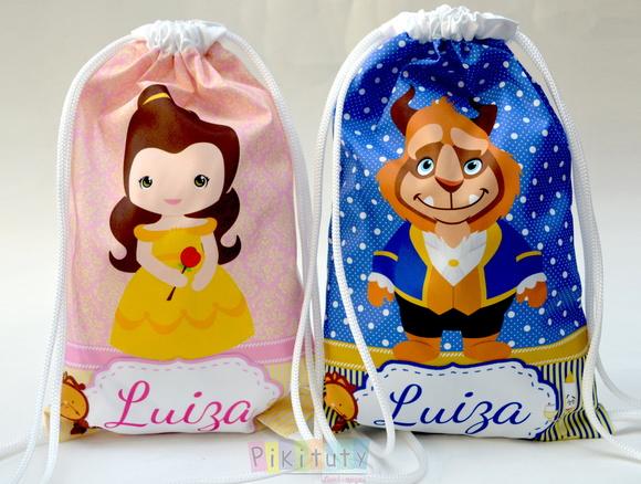 Mochila de Tecido A Bela e a Fera