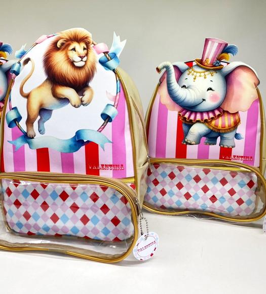 Mochila em Verniz com Aplique 3d - Circo