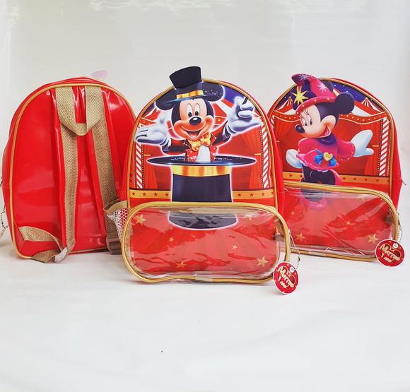 Mochila em Verniz com Aplique 3d - Circo do Mickey e Minnie
