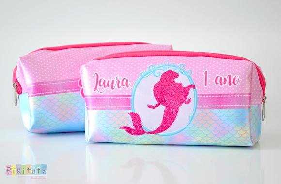 Necessaire / Estojo A Pequena Sereia Ariel